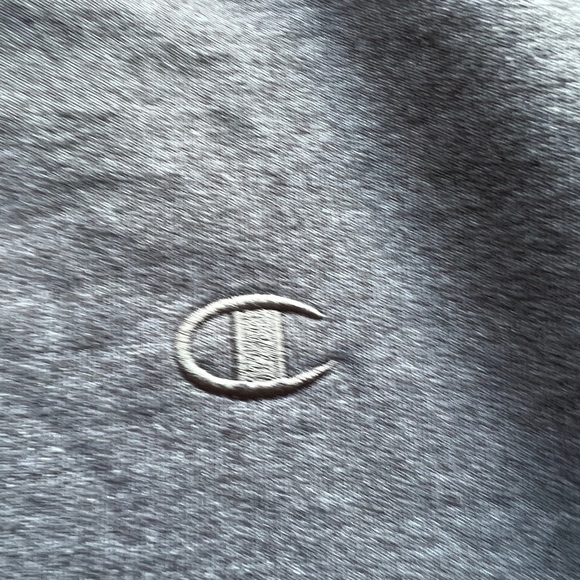 Champion Womens Medium Dark Gray Crewneck Sweatshirt Detail On Sleeve - Picture 3 of 5